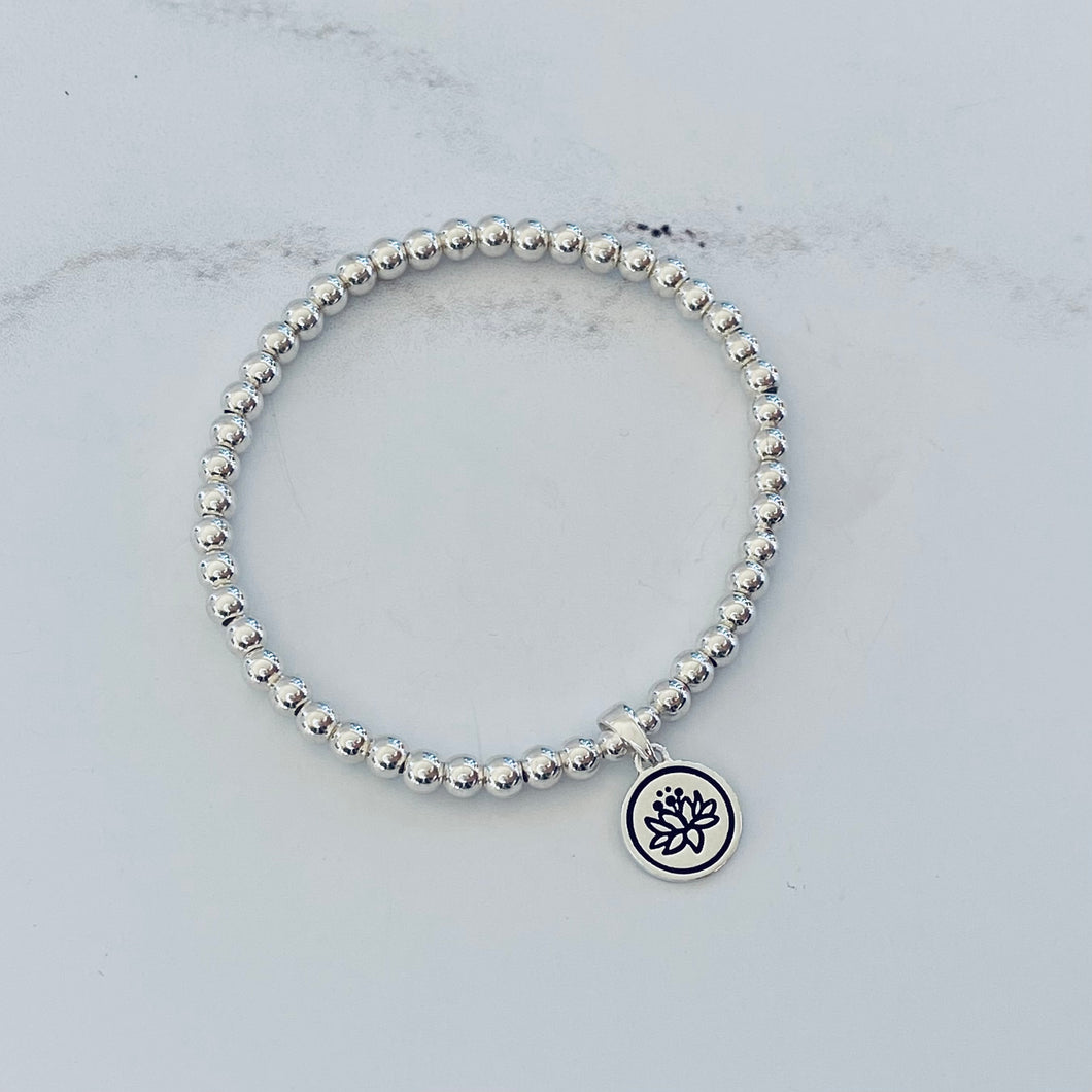 4mm Lotus Disc Bracelet